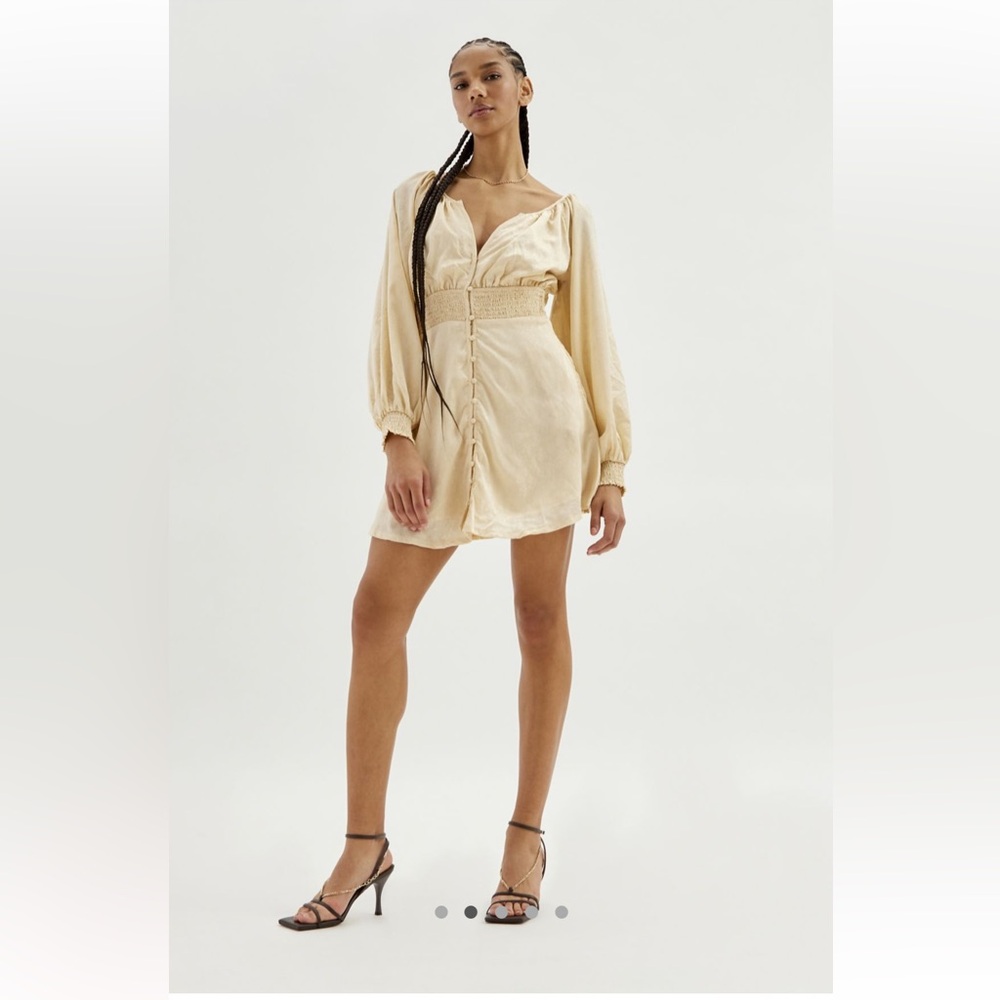 Urban Outfitters “light sand” colored mini dress